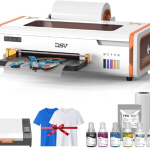 DSV A4 DTF Printer Bundle with Oven,F1080 Printhead,Smart Auto-Clean